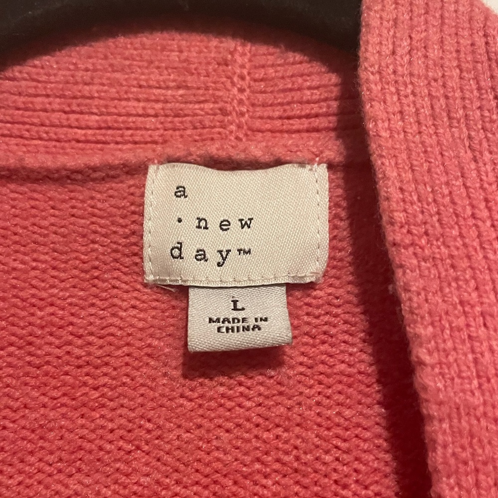 a new day Women's Coral Open Front Cardigan - Picture 3 of 3